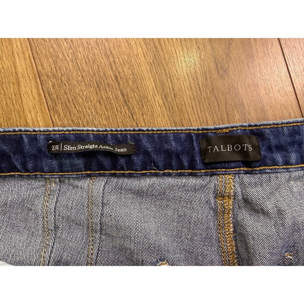 Talbots Slim Straight Ankle Jeans Bettina Wash Size 20W - Picture 7 of 12